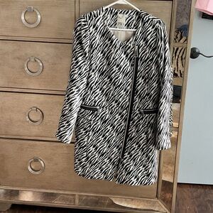 PBO philosophy wool blend Animal Print Teddy Jacket; size 4